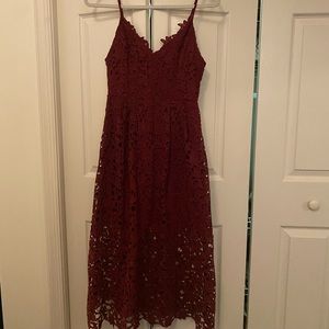 ASTR the Label Lace A Line midi dress